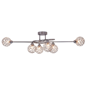 Ronda 6 Light Polished Chrome with Mesh Ball Shade